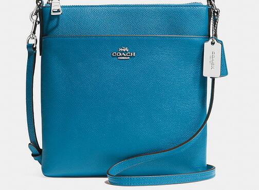 Coach Zip In Logo Small Blue Crossbody Bags CFT